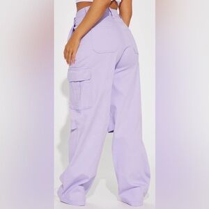 Fashion Nova Light Purple Wide Leg Pants